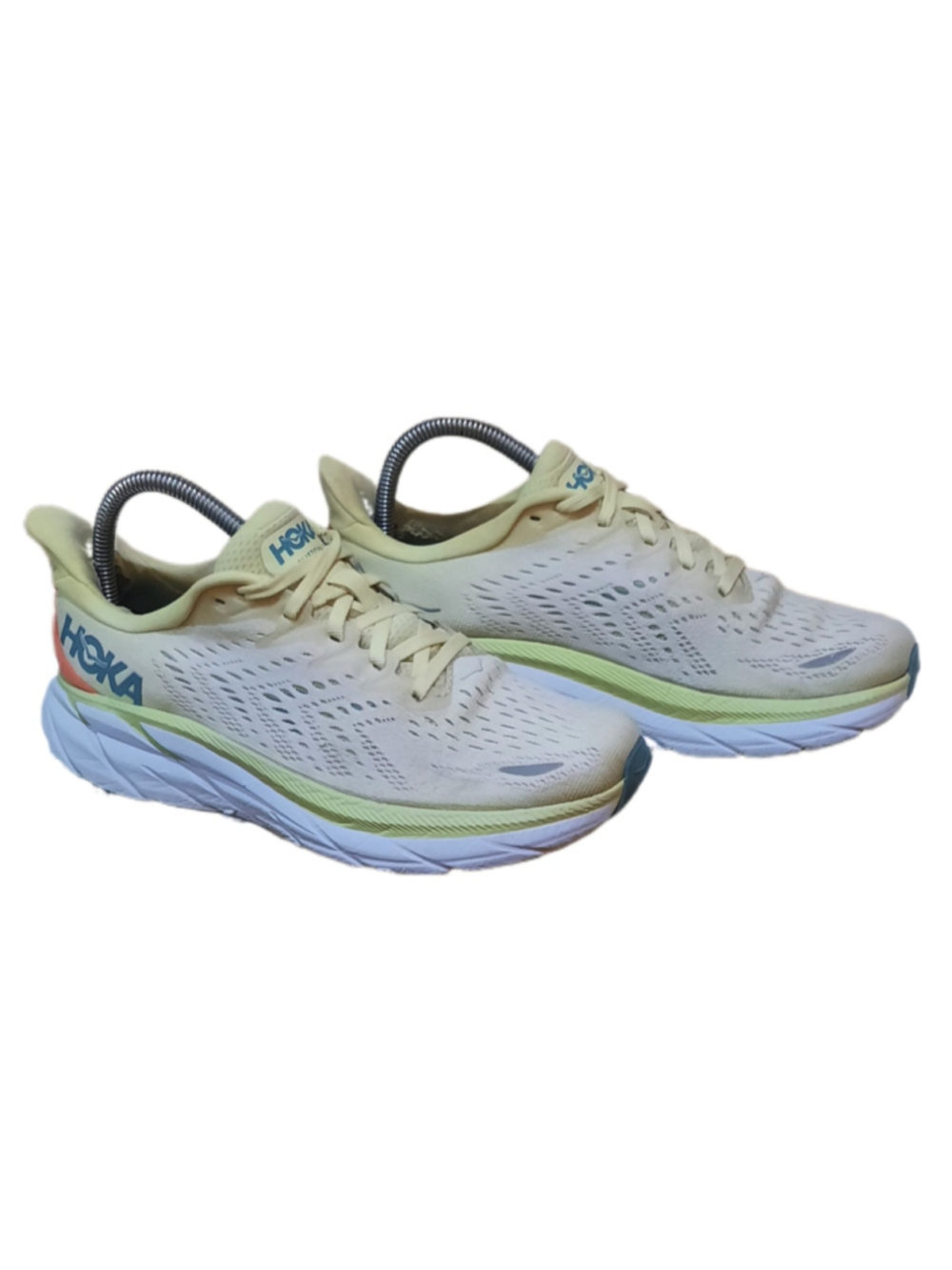 Hoka One One Womens Clifton 8 1119394 YPSC Yellow Running Sneakers Sz 7